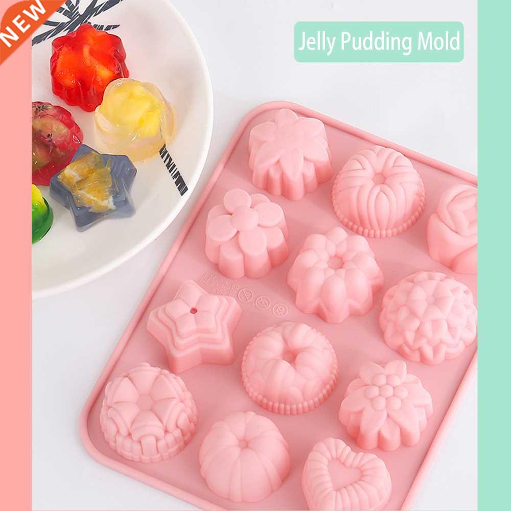 Jelly pudding silicone mold 12 shapes kitchen baking tools n