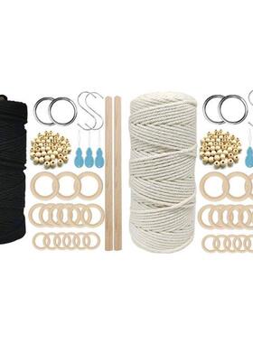 Macrame Wall Hanging Kit for Beginners 100m Cotton Cord with