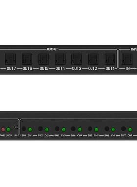 New Style SPDF/TOSLNK Dgtal Optcal Audo Spltter 1x8 A