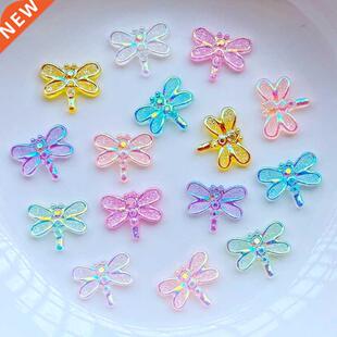 60Pcs New Cute Mini Shiny Little Dragonfly Resin Figurine Cr