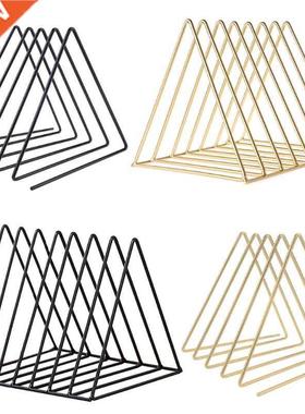Metal Iron Storage LP Record Rack Triangle Shaped Book Magzi