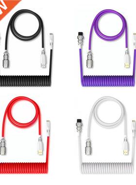 Mechanical Keyboard Aviator Cable Aviation Connector Coiled