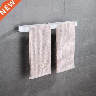 Bath Towel Holder Self Rack Black Bathroom adhesive
