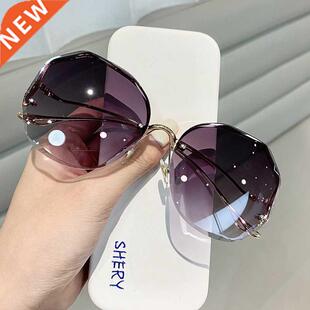 2022 Rimless Sunglasses Fashion Sunglasses Women Tide Vasos
