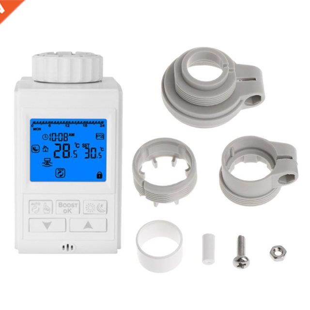 Progrmmble Thermostt Timer TRV Thermosttic Rditor Vlv