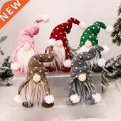 Decorations Christmas Faceless Gnome Dol Plush Santa Knitted