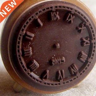 Retro Style Wooden DIY Rubber Stamp Vintage Clock 1PCS Alarm