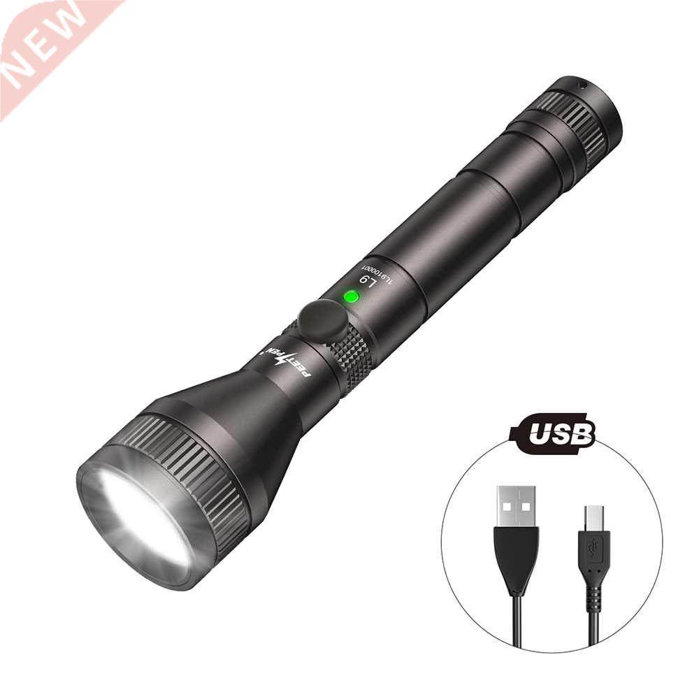 PEETPEN L9 USB Rechargeable LED Flashlight Pocket Torch 4 M