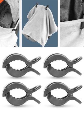 4 Pack Car Seat ver Clips Nursing ver, Pra Toy Holder, Blan