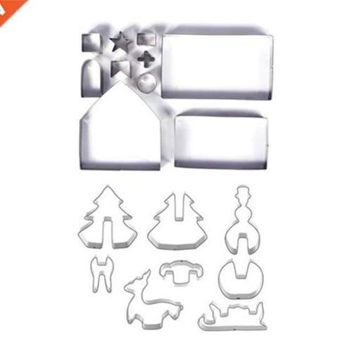 18 PCS Cake Mold Cartoon Gingerbread House Cake Mold Baking