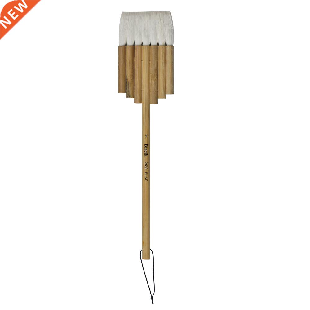 High quality 1PC 2660Flat goat hair bamboo handle art suppli