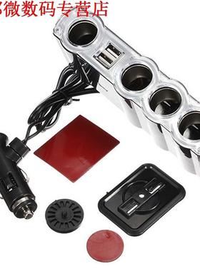 4 Way Socket Splitter 2 Usb-poort Plug Adapter Oplader