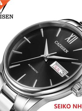 CADISEN Men`s Watch Japan NH5 Movement Automatic Mechanica