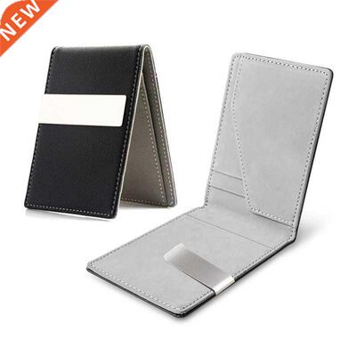 New Fashion Men's Leather Money Clips Wallet Multifunctional