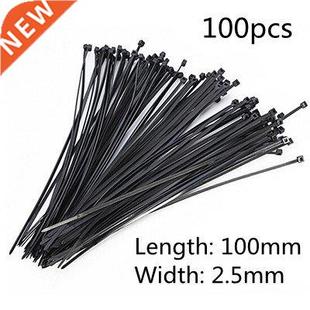 Wrap Wire Nylon Ties Loop Cable Trim Zip Plastic 10cm 100pcs