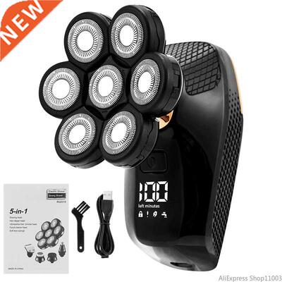 New Digital Display 5D Electric Shaver Bald Hair Clipper Rec
