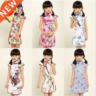 Chinese style summer Girls Kids ay Girl dress Tang suit 5