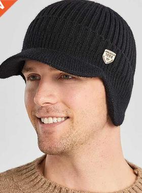 Men Winter Knitted Hat Outdoor Cycling Ear Protection Warmth