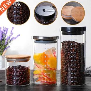 Bocal de stockage d'aliments en verre | Couvercle en bam