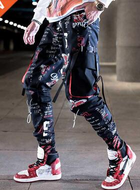 Man Pants New Fashion Streetwear Stitching Color Joggers Hip