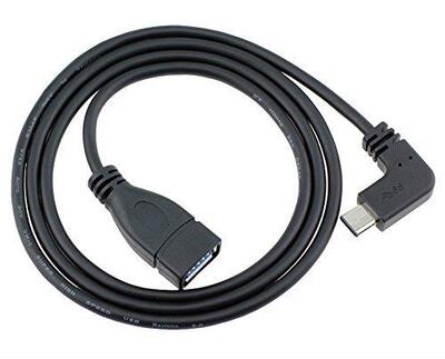 USB 3.1 Type C Male To USB 3.0 A Female Angled Cable Mac Goo