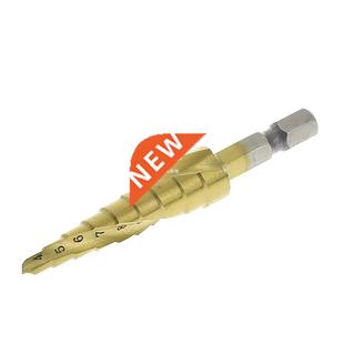 Hex Step Bit Drill Grooved Cone Shank HSS Spiral