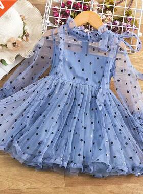 Kids Dress For Girls Spring Puff Long Sleeve Fairy Dresses M