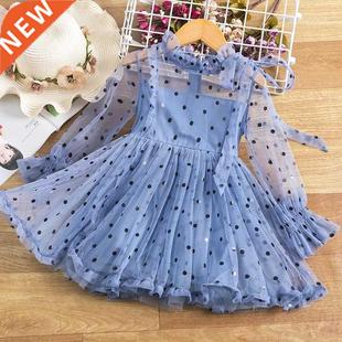 Kids Dress For Girls Spring Puff Long Sleeve Fairy Dresses M
