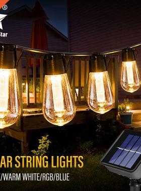 LED Solar String Lights IP65 Waterproof Outdoor Christmas De