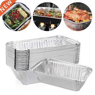 30Pcs Aluminum Foil Box Roasting BBQ Tray Baking Bread Pan C