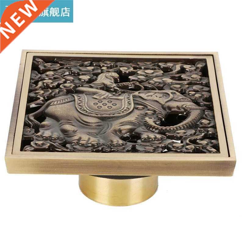 4in Floor Drain Antique Full Copper Shower Drain Kit for Kit