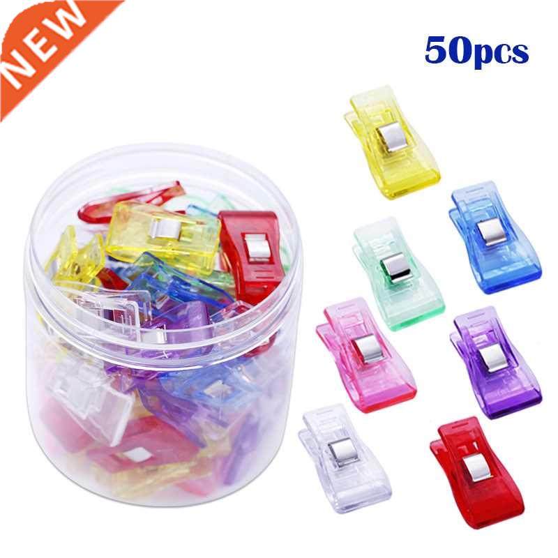 50PCS Clear Storage Clips Sewing Craft Quilt Binding Plastic