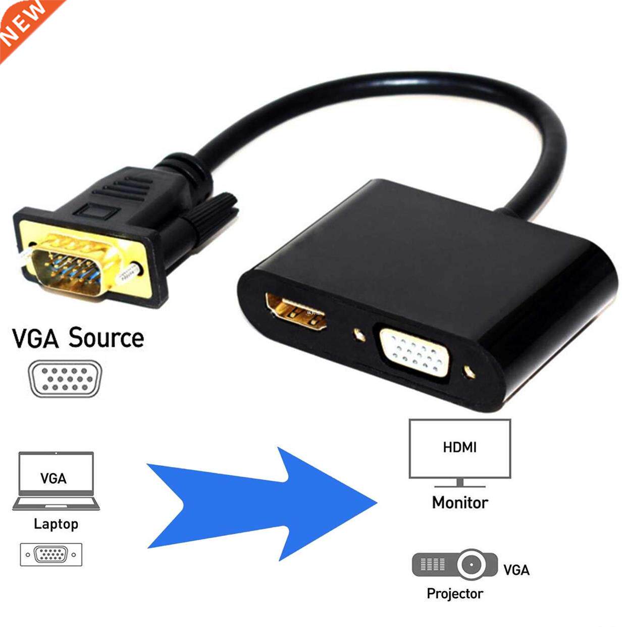 VGA to HDMI VGA converter Splitter PC VGA to AV HDMI 适用于