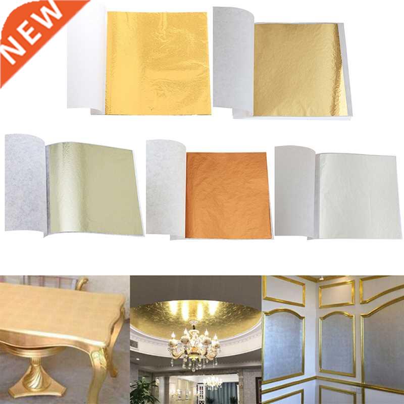 100 Sheets Gold Foil Leaf Gilding Handicrafts Craft Paper De
