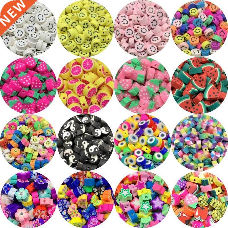 30pcs/lot 10mm clay beads polymer fruit polymer clay spacer