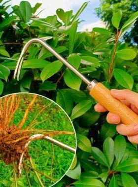 Garden Weeder Wood Handle Stainless Steel Garden Weeder Hand