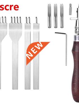 7in1 Adjustable Leather Groover Tool + Prong Lacing Stitchin