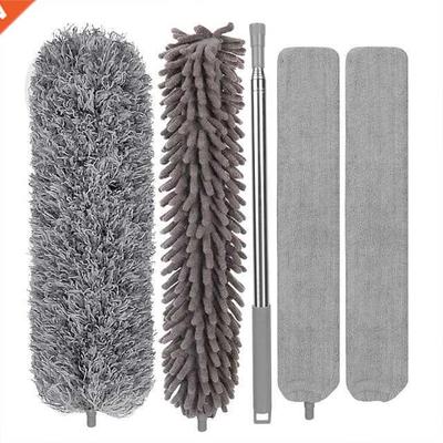Retractable Long Handle Fiber Duster Housework Clean Brush S