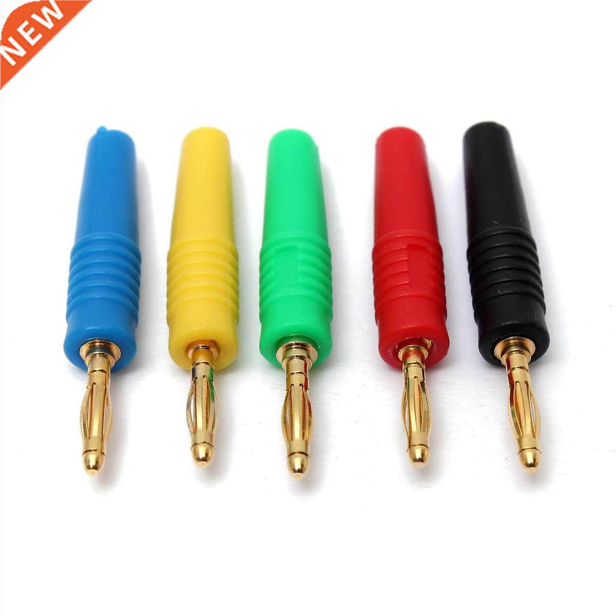 5pcs 5 Colors 2mm Copper Banana Plug Test Probes Jack Connec
