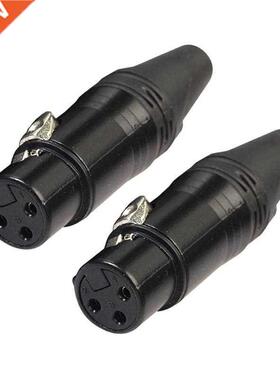 2pcs  Audio Microphone XLR Pin Female Connectors Cable S