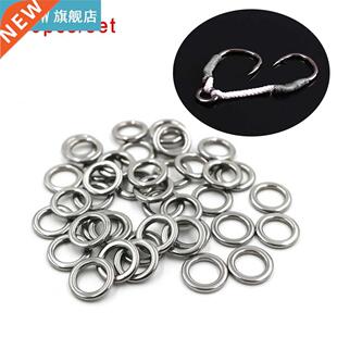 50Pcs XS/S/M/L/XL Fishing Split Rings Swivel Snap Stainless