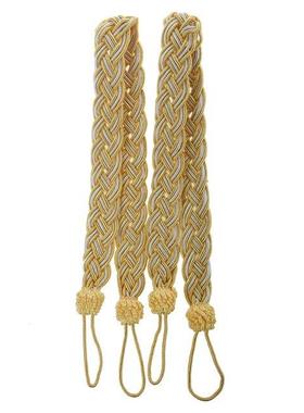 Wholesales 2 Rope curtain tiebacks - slender slinky rope cor
