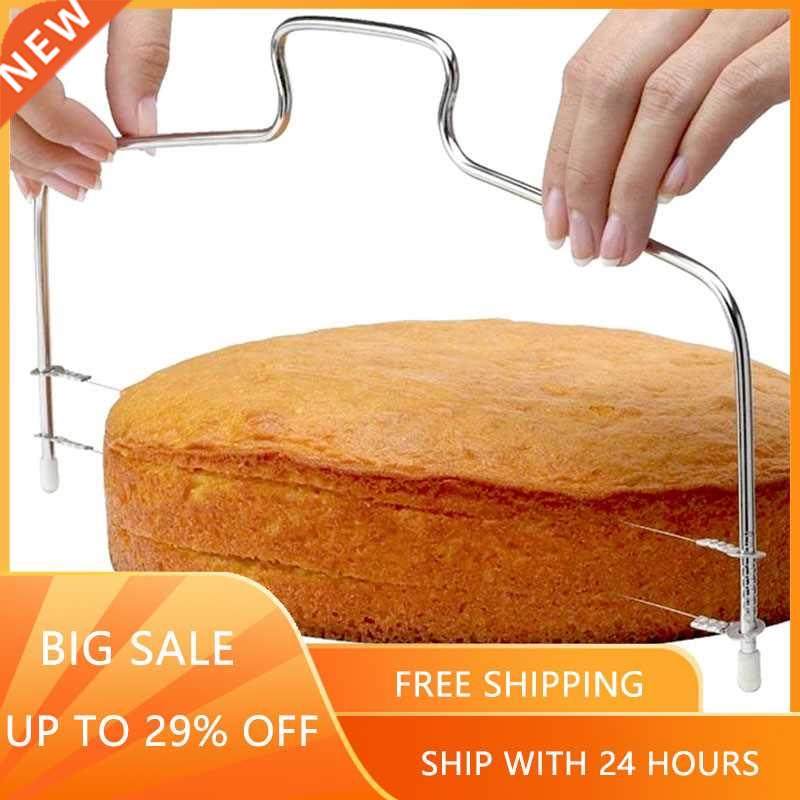 1PC Double Line Cake Cut Slicer Adjuable ainless eel D