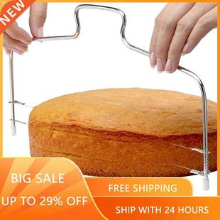 Cake Cut eel Double ainless Line Adjuable 1PC Slicer