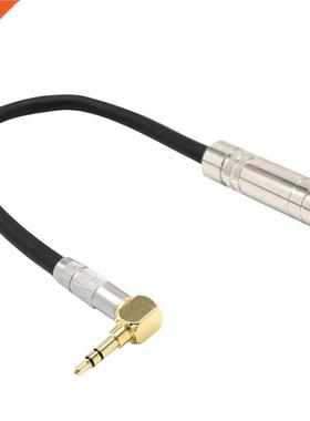 3.5mm Male To 6.35mm Female Aux Stereo Right Angle Microphon