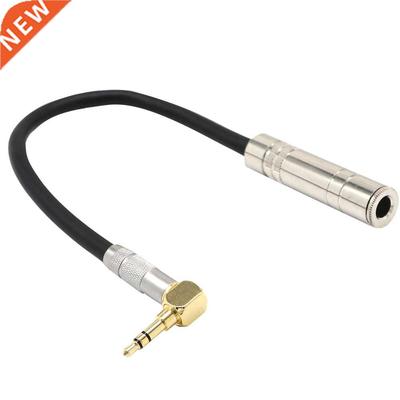 3.5mm Male To 6.35mm Female Aux Stereo Right Angle Microphon