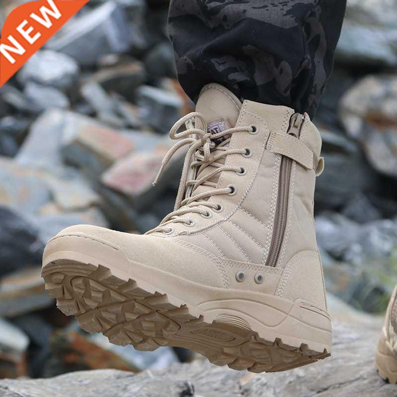 Men Desert Tactical Military Boots Mens Working Safty Shoes