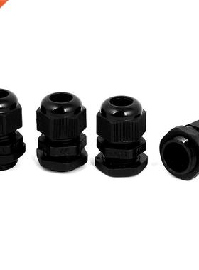PG11 Compression Resistant Stuffing Cable Glands Black 4Pcs