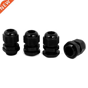PG11 Compression Resistant Stuffing Cable Glands Black 4Pcs