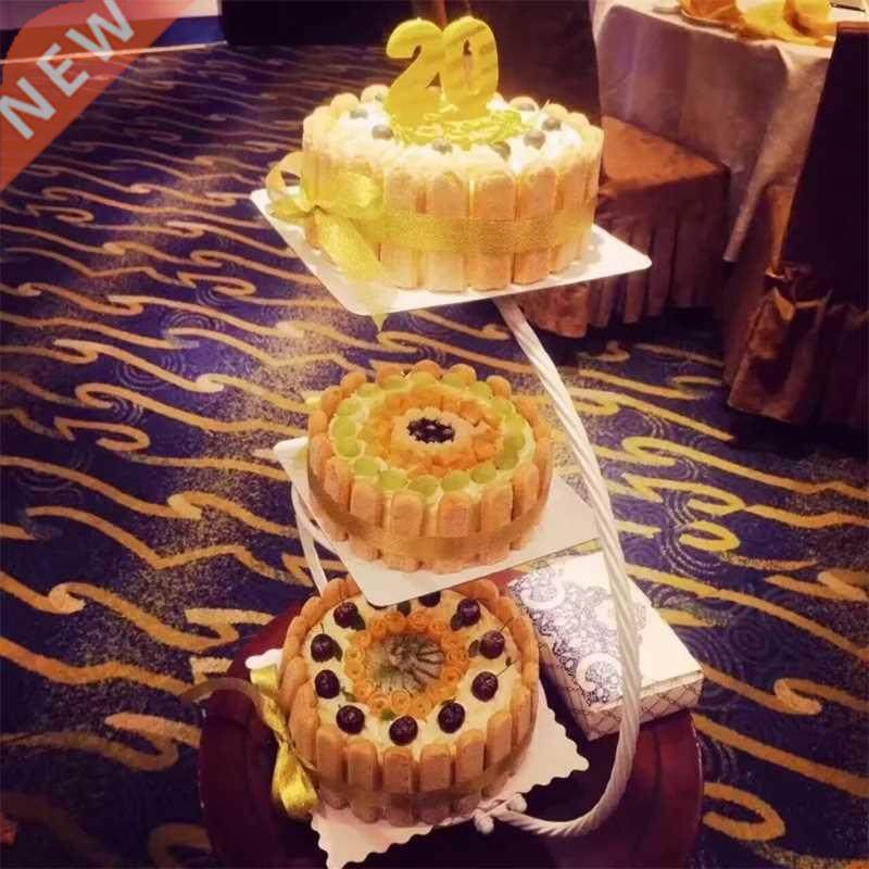 Cupcake Stand Three Layers Round Shape Snack Rack Optional M